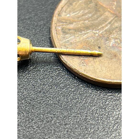 INV Designer 14k Yellow Gold CZ Round Solitaire Stud Earring *Single - Picture 7 of 13